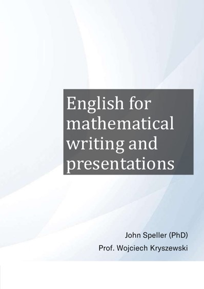 English for Mathematical Writing and Presentations